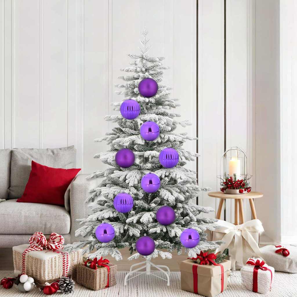 Christmas Bauble Set XL 9 pcs Lilac Plastic