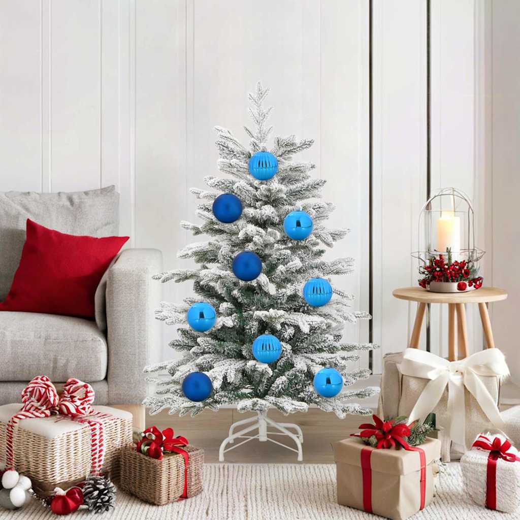 Christmas Bauble Set XL 15 pcs Blue Plastic