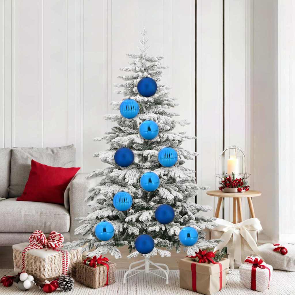 Christmas Bauble Set XL 9 pcs Blue Plastic