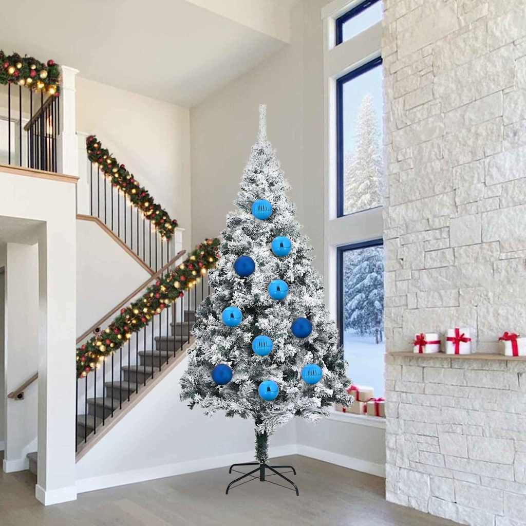 Christmas Bauble Set XXL 4 pcs Blue Plastic