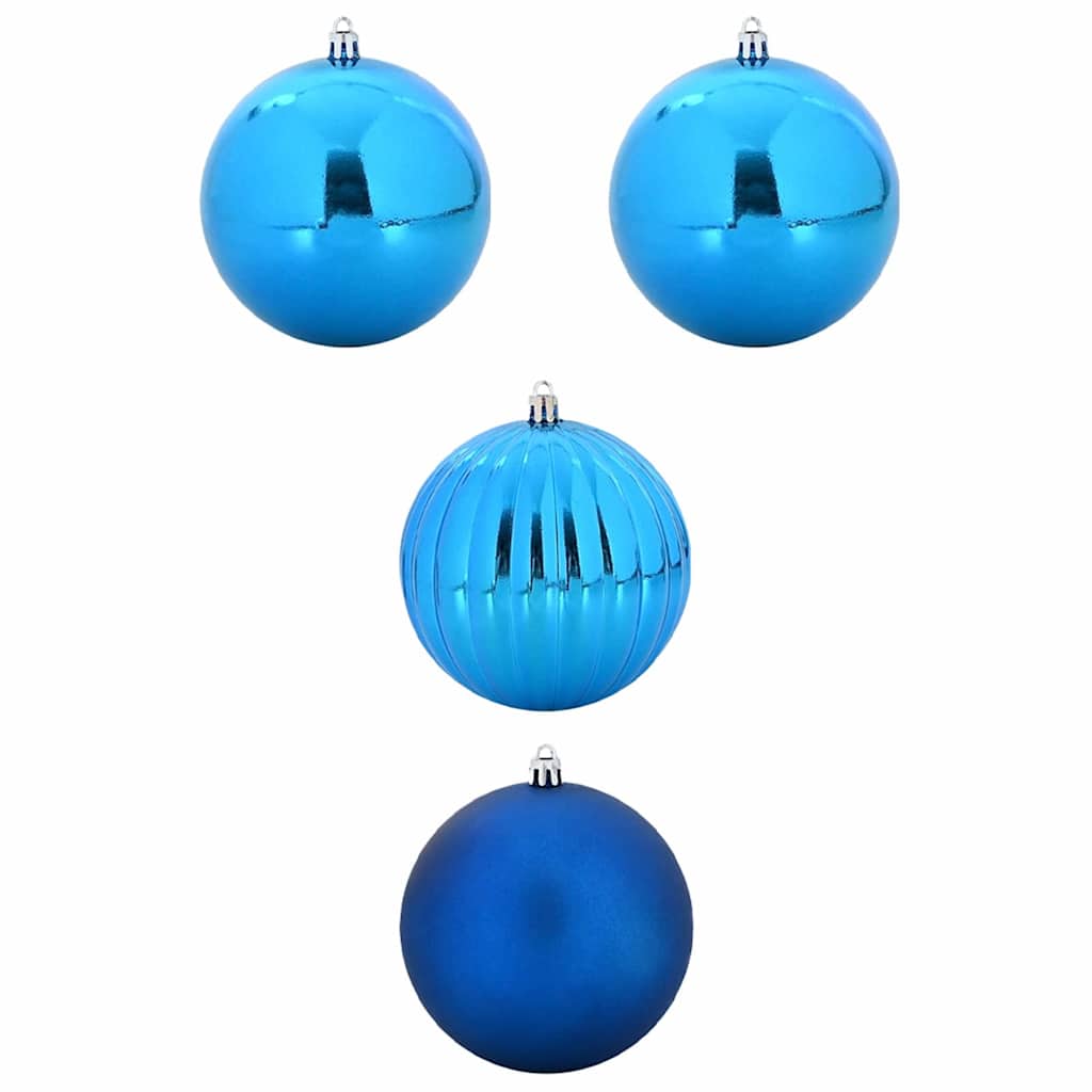 Christmas Bauble Set XXL 4 pcs Blue Plastic