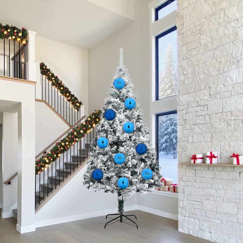 Christmas Bauble Set XXL 3 pcs Blue Plastic