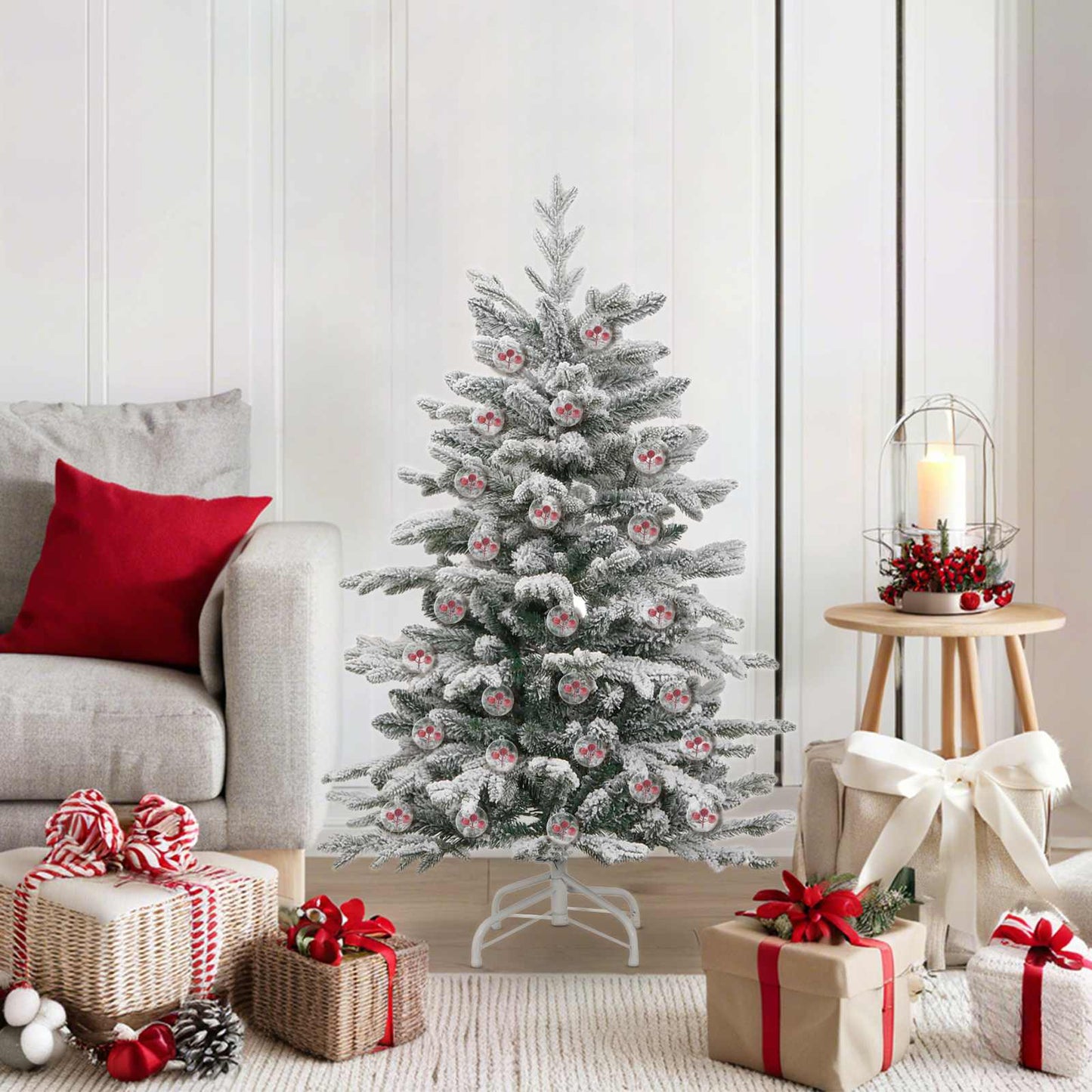 Christmas Bauble Set 50 pcs Transparent Ø 5 cm Plastic