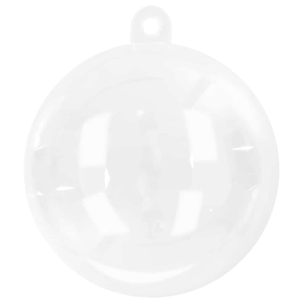 Christmas Bauble Set 25 pcs Transparent Ø 8 cm Plastic