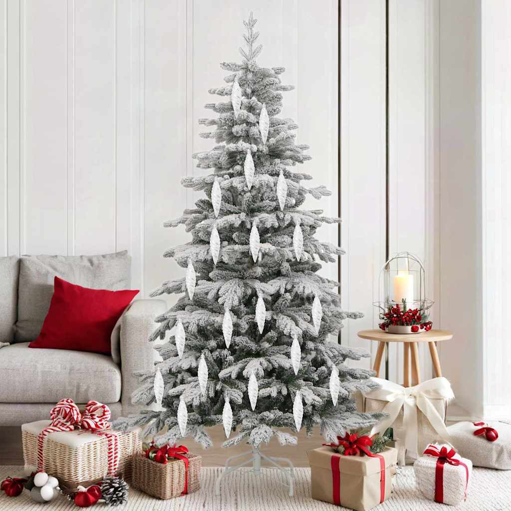 Christmas Spiral Shape Ball 40 pcs Silver Plastic