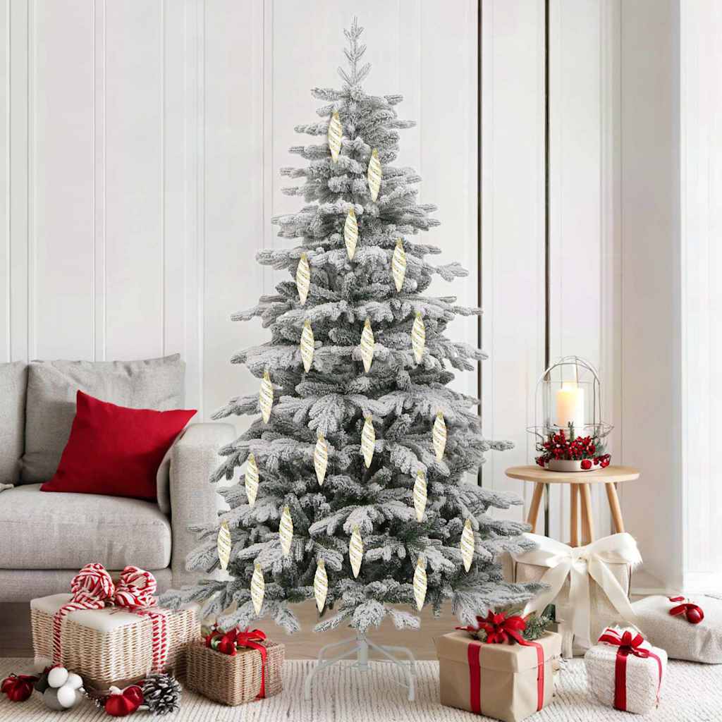 Christmas Spiral Shape Ball 40 pcs Gold Plastic