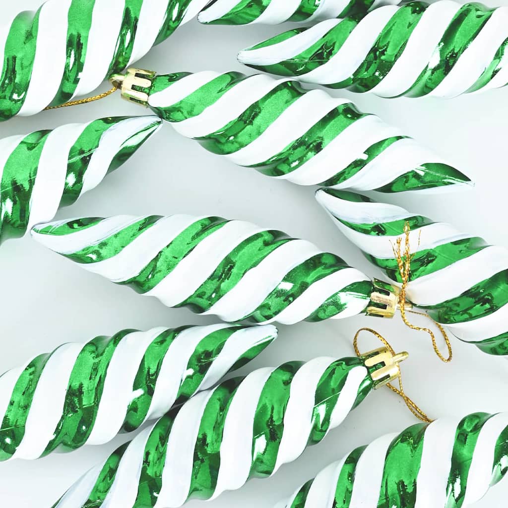Christmas Spiral Shape Ball 40 pcs Green Plastic
