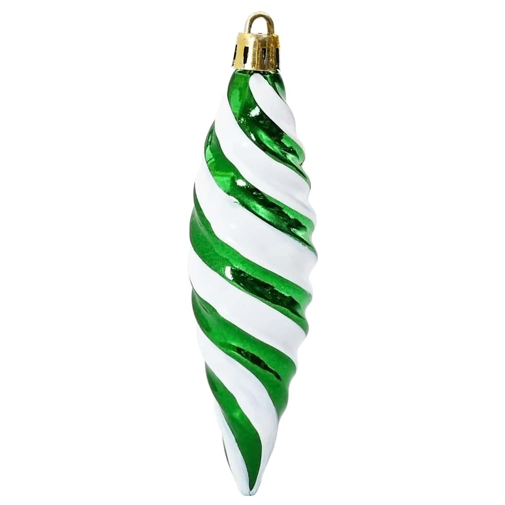 Christmas Spiral Shape Ball 40 pcs Green Plastic