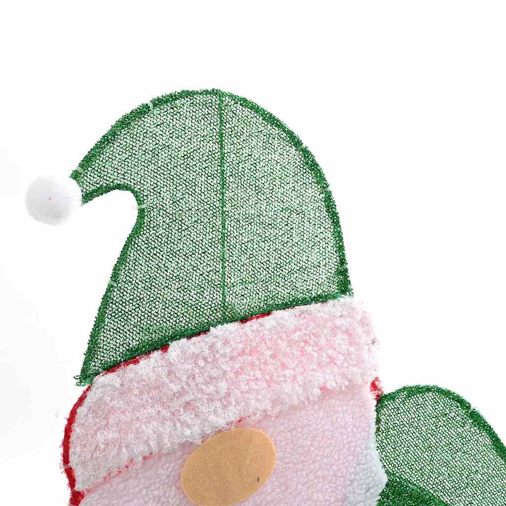 Lighted Santa Claus Warm White 70 x 62 cm Tinsel Fabric