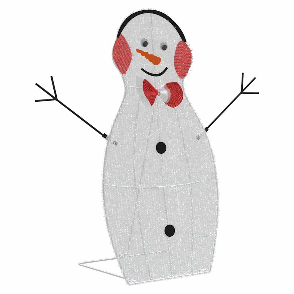 Lighted Snowman Family 3 pcs Warm White Polyester