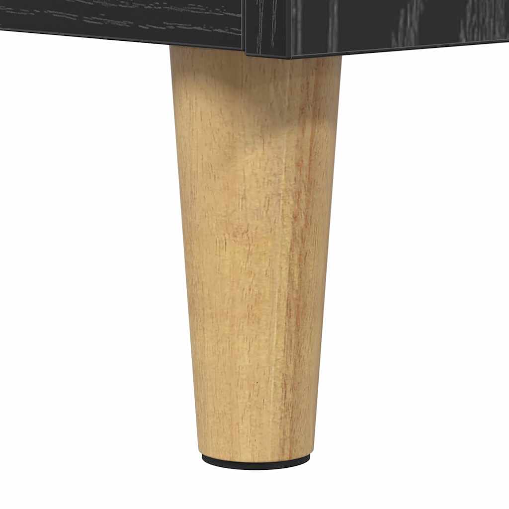 Bed Cabinet Black Oak 40 x 35 x 50 cm Engineered Wood