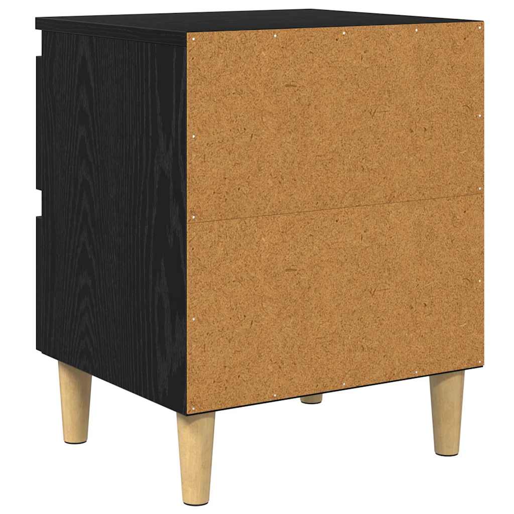 Bed Cabinets 2 pcs Black Oak 40 x 35 x 50 cm Engineered Wood