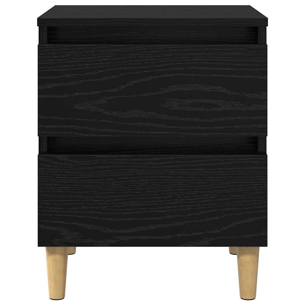 Bed Cabinets 2 pcs Black Oak 40 x 35 x 50 cm Engineered Wood