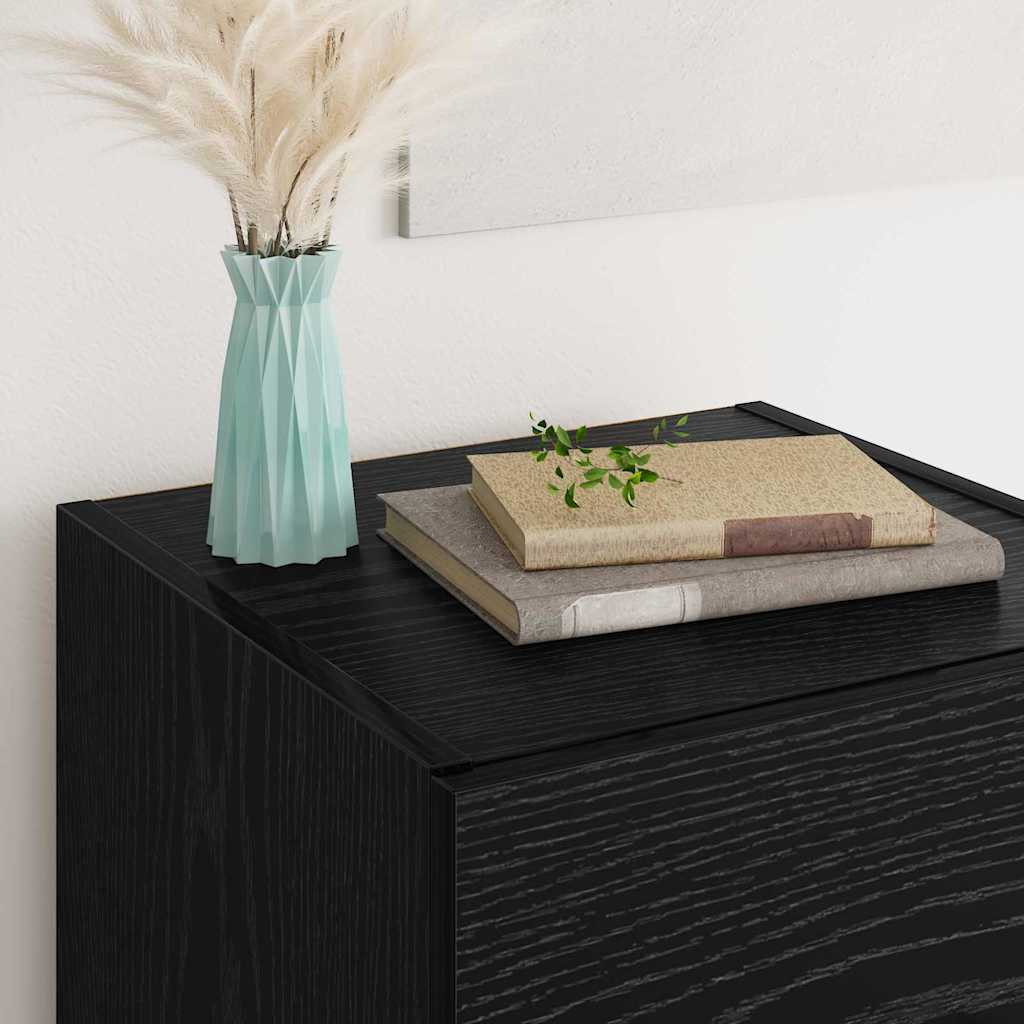 Sideboard Black Oak 34.5 x 34 x 90 cm Engineered Wood