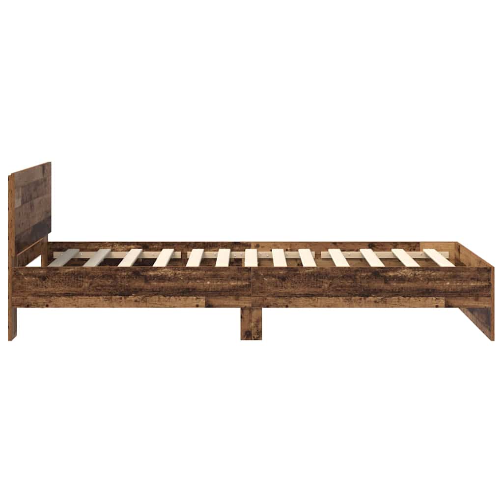 Bed Frame with Headboard Old Wood 90 x 200 cm Engineered Wood