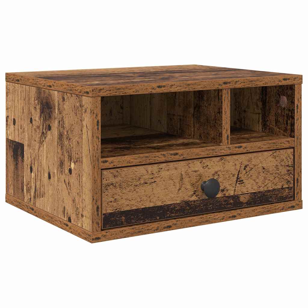Printer Stand Old Wood 40 x 32 x 24 cm Engineered Wood