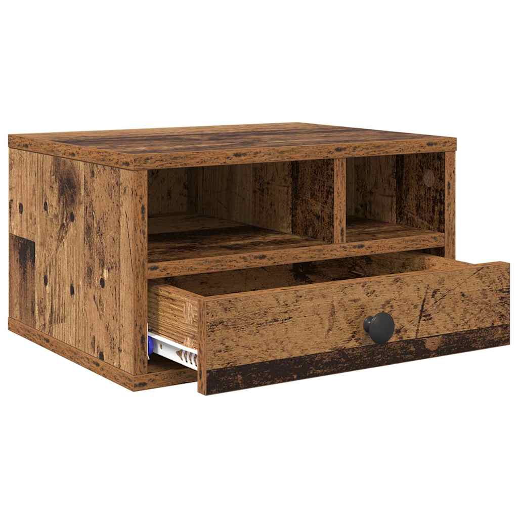 Printer Stand Old Wood 40 x 32 x 24 cm Engineered Wood