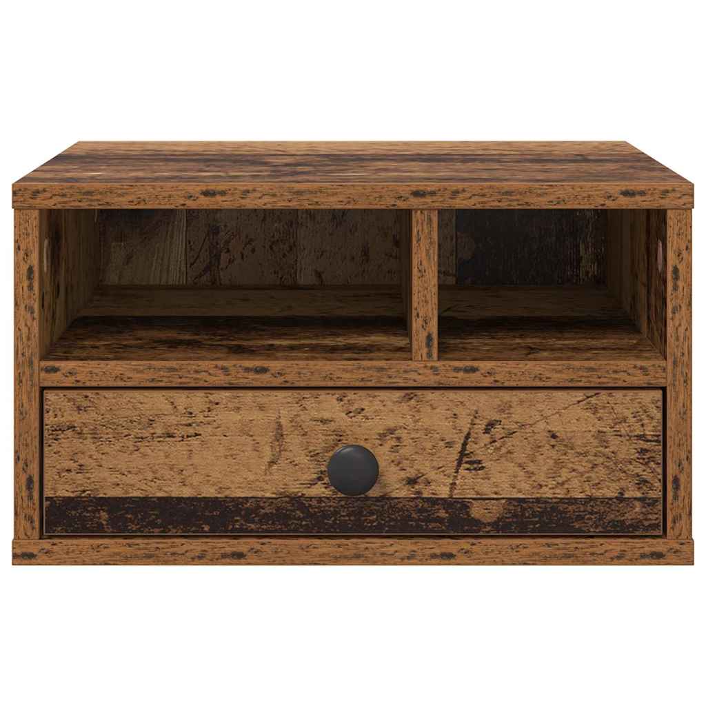 Printer Stand Old Wood 40 x 32 x 24 cm Engineered Wood