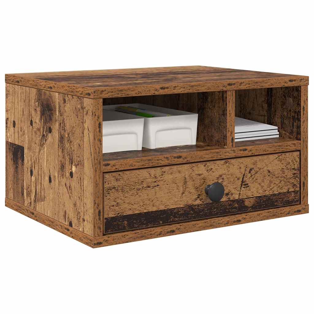 Printer Stand Old Wood 40 x 32 x 24 cm Engineered Wood