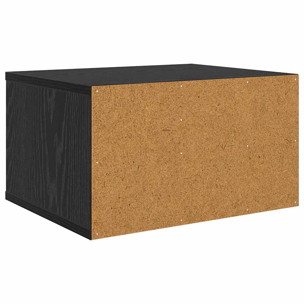 Printer Stand Black Oak 40 x 32 x 24 cm Engineered Wood