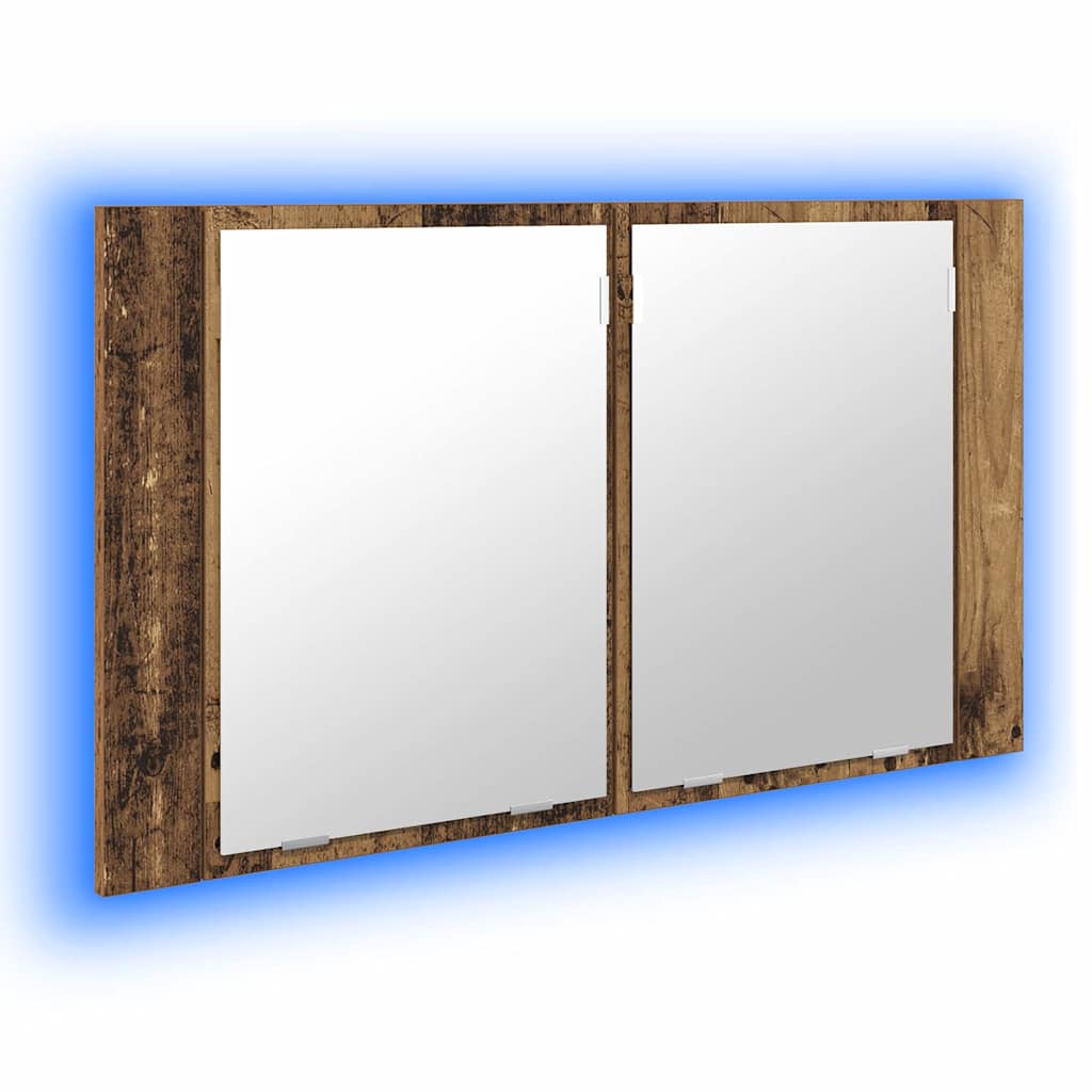 Bathroom Mirror Cabinet with Shelf Old Wood 80 x 12 x 45 cm