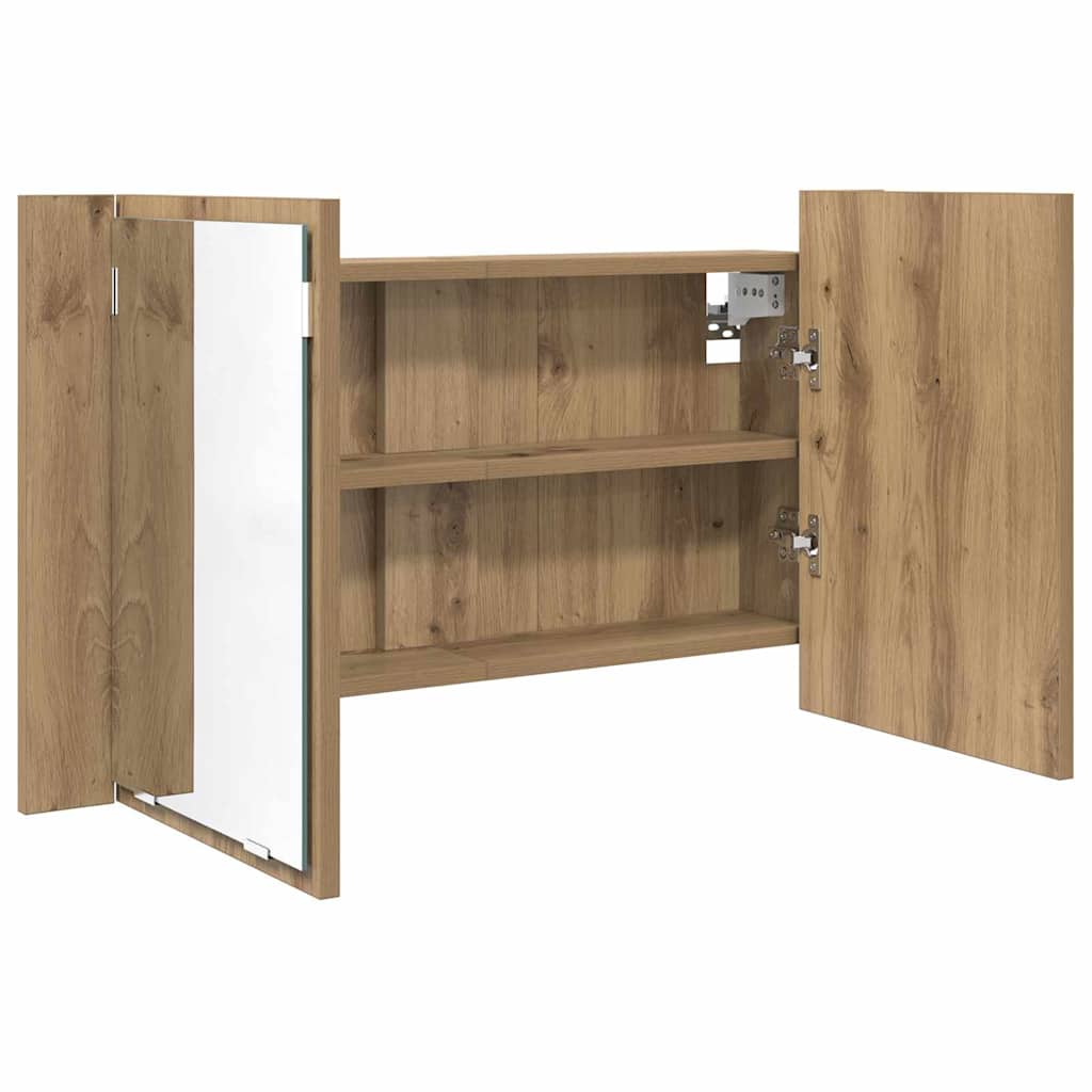 Bathroom Mirror Cabinet Artisan Oak 80 x 12 x 45 cm