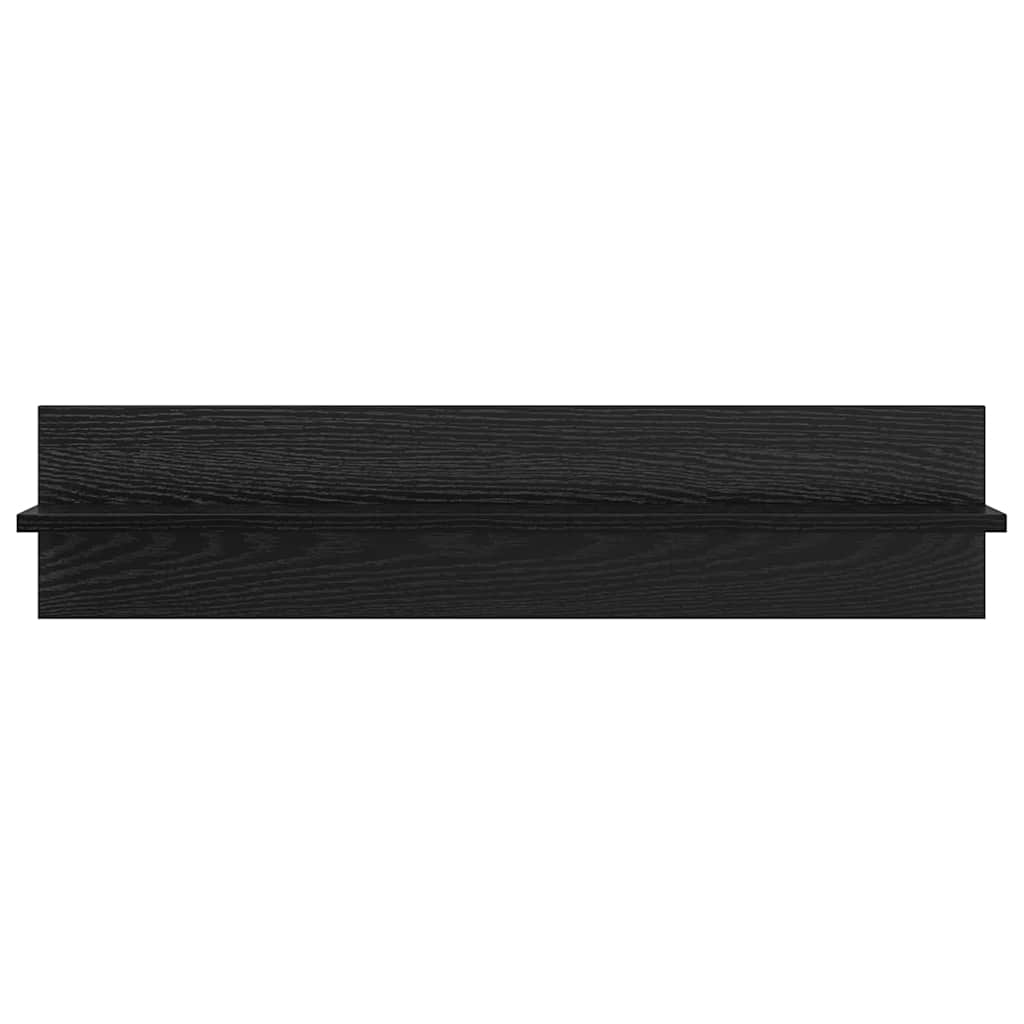 Wall Shelves Wall-Mounted 4 pcs Black Oak 80 x 11.5 x 18 cm