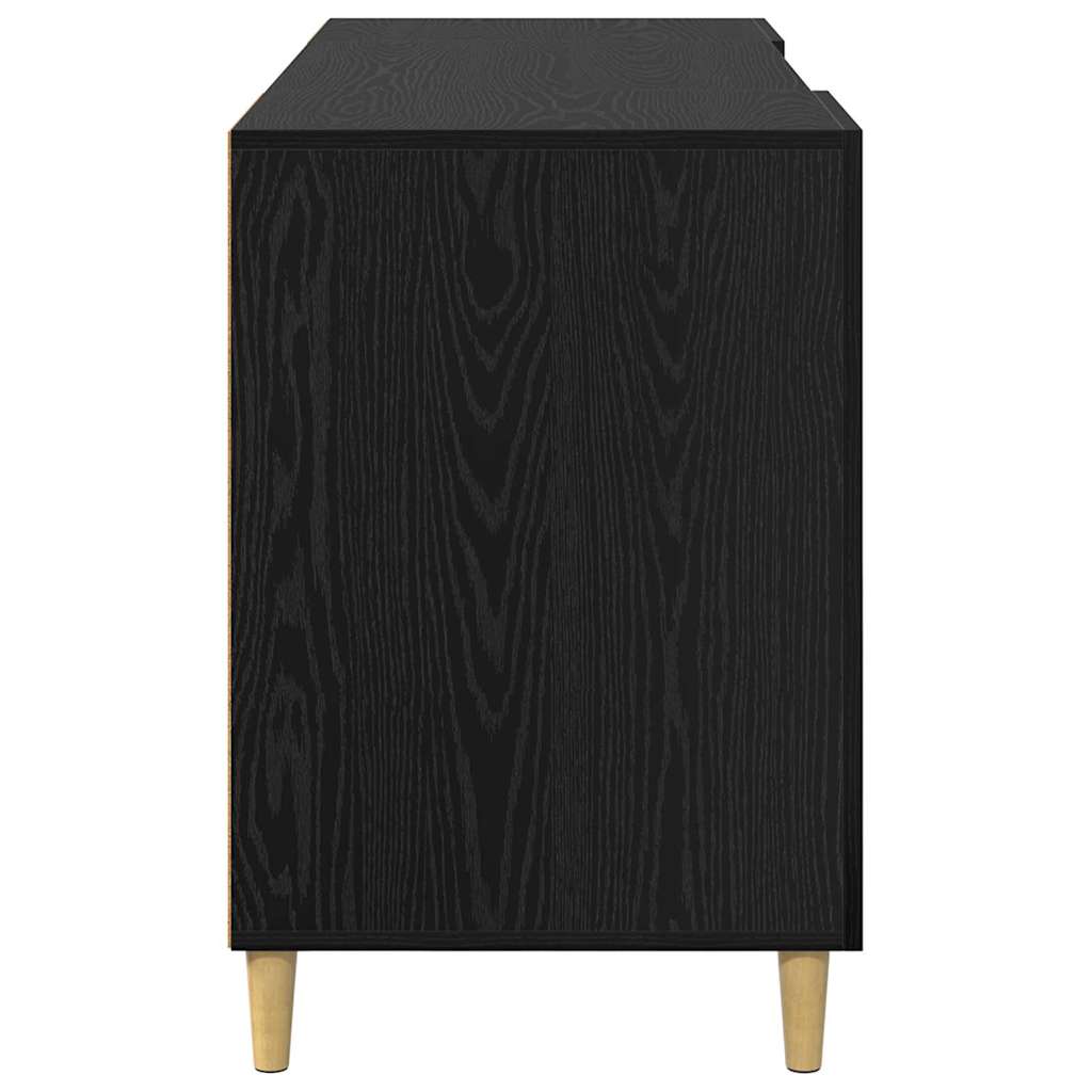 Desk Black Oak Engineered Wood 140 x 50 x 75 cm