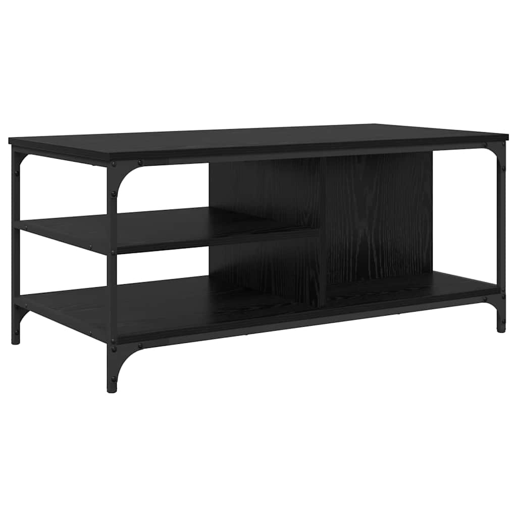 Coffee Table Black Oak 100 x 50 x 45 cm Engineered Wood
