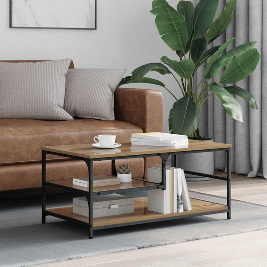 Coffee Table Artisan Oak 90 x 49 x 40 cm Engineered Wood