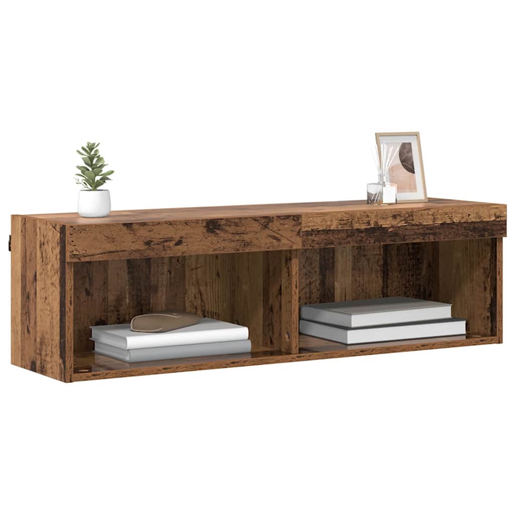 TV Cabinet Set Old Wood 100 x 30 x 30 cm Engineered Wood