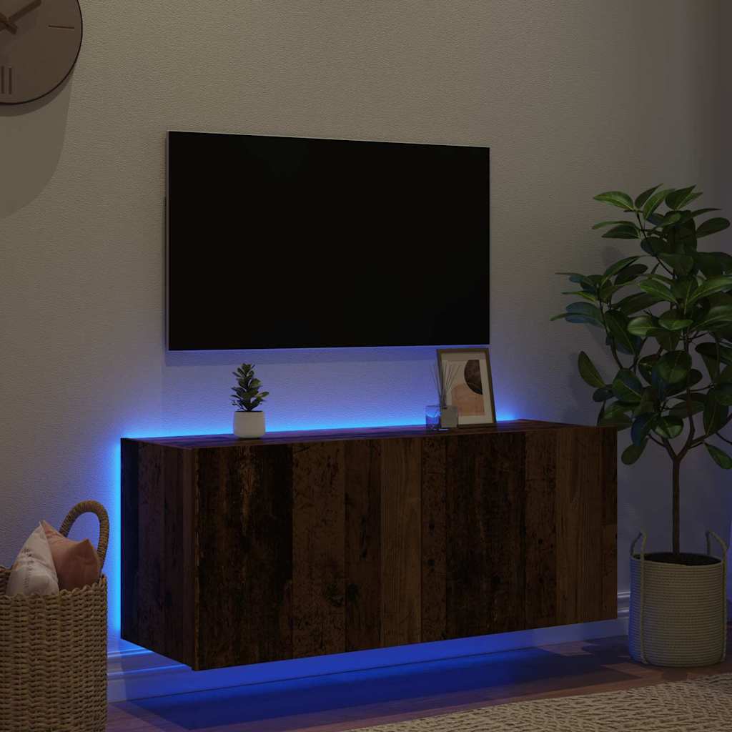 TV Wall Cabinet Old Wood 100 x 35 x 41 cm Engineered Wood