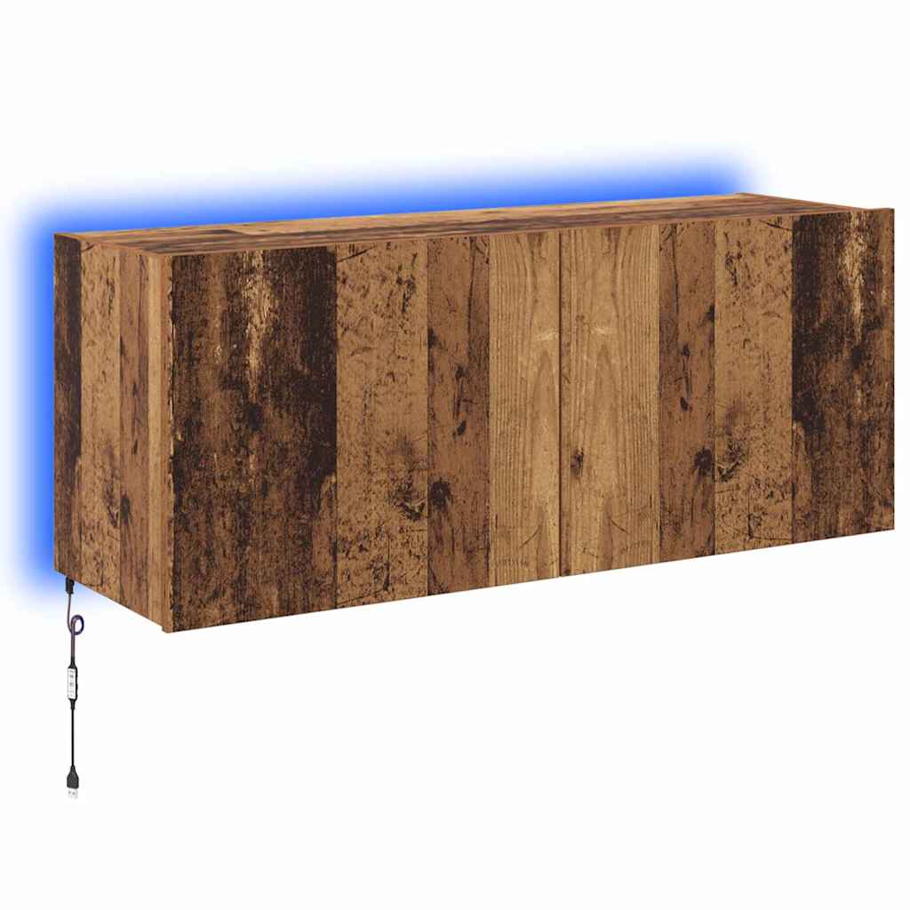 TV Wall Cabinet Old Wood Engineered Wood