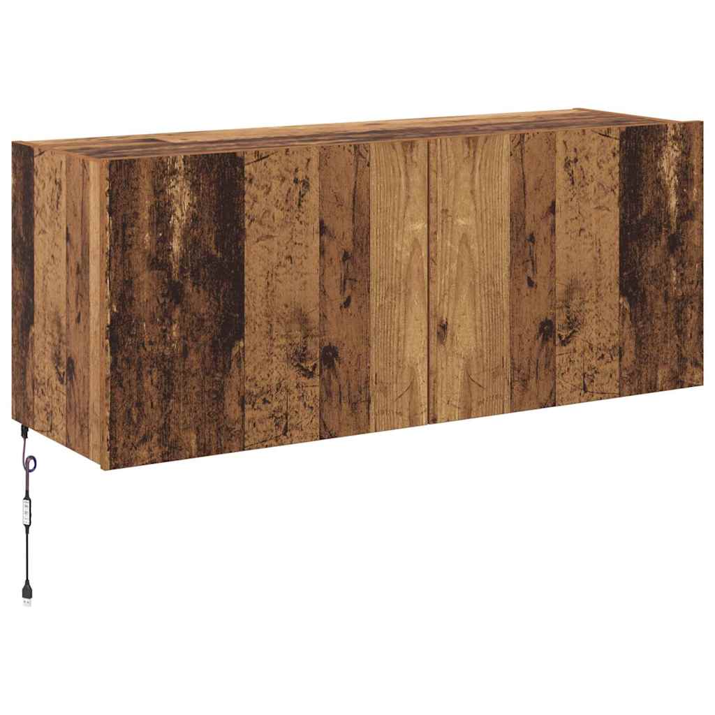 TV Wall Cabinet Old Wood Engineered Wood