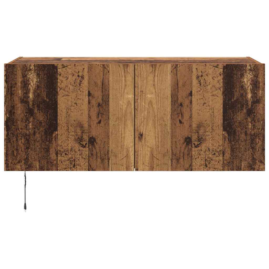 TV Wall Cabinet Old Wood Engineered Wood