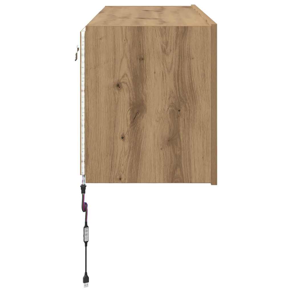TV Wall Cabinet Artisan Oak 100 x 35 x 41 cm Engineered Wood
