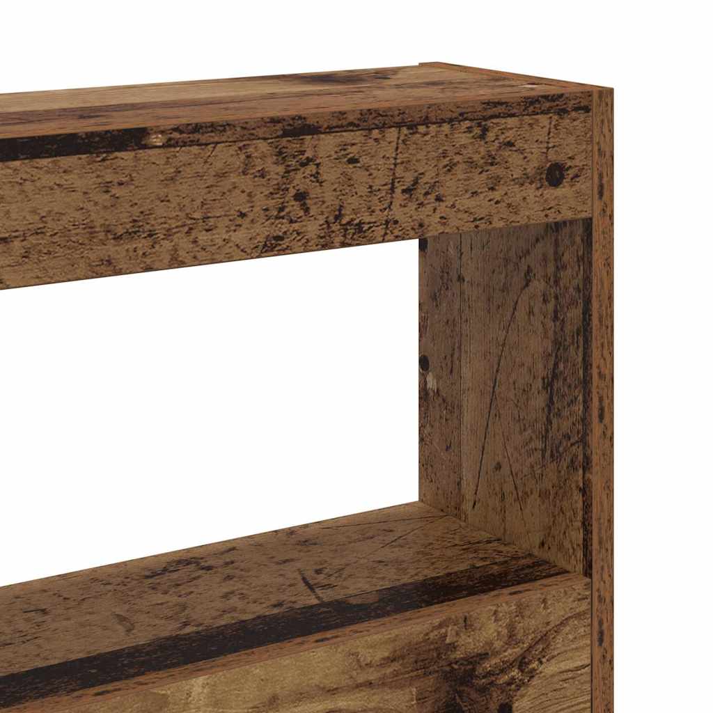 Headboard with Shelf Old Wood 200 x 17 x 102 cm Engineered Wood