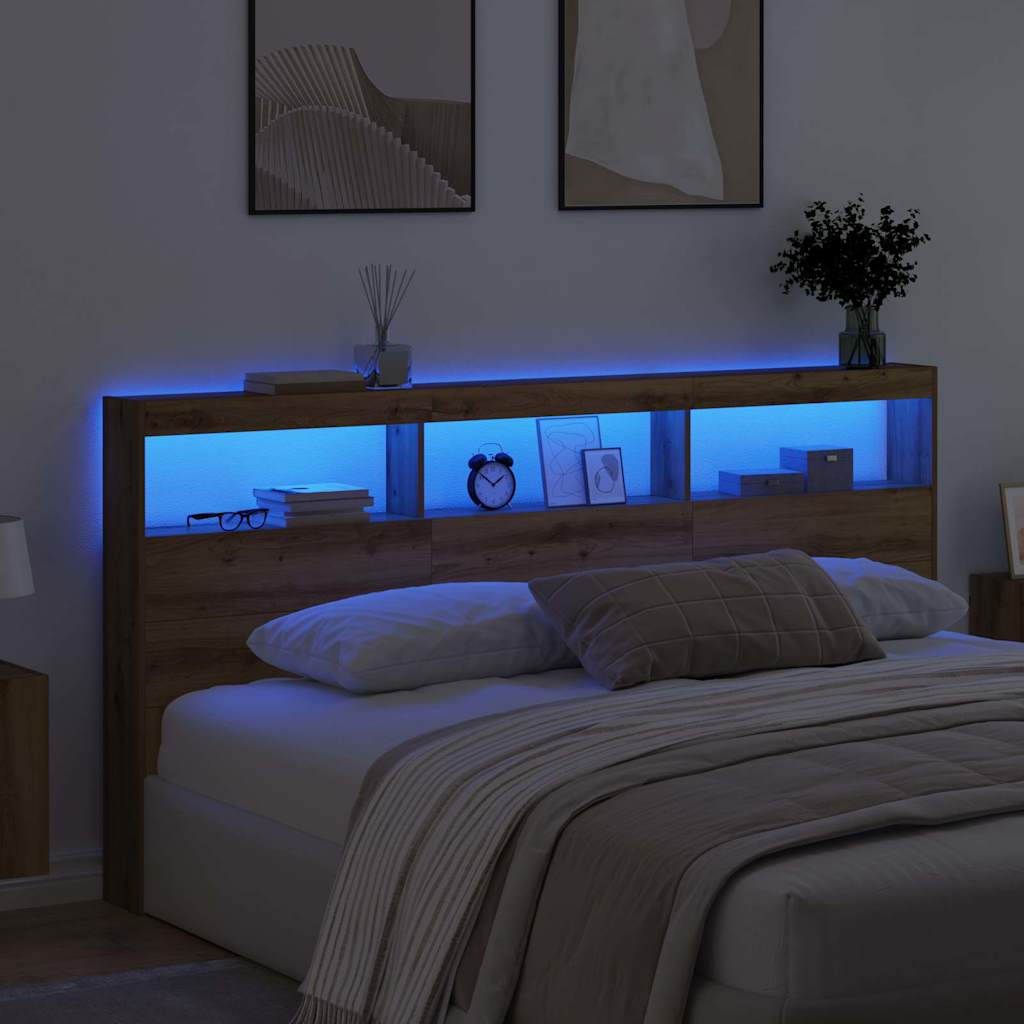 Headboard Artisan Oak 200 x 17 x 102 cm Engineered Wood