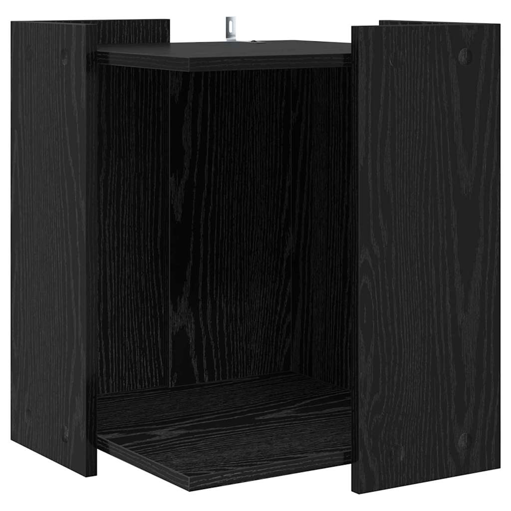 Cat Litter Box Enclosure Black Oak 42 x 42 x 51 cm