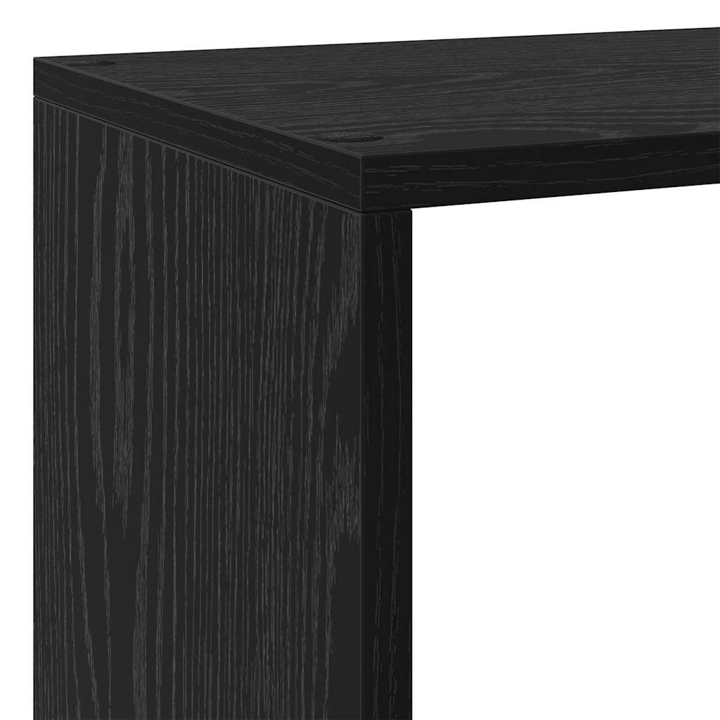 Room Divider Bookcase Black Oak 137.5 x 29 x 103.5 cm