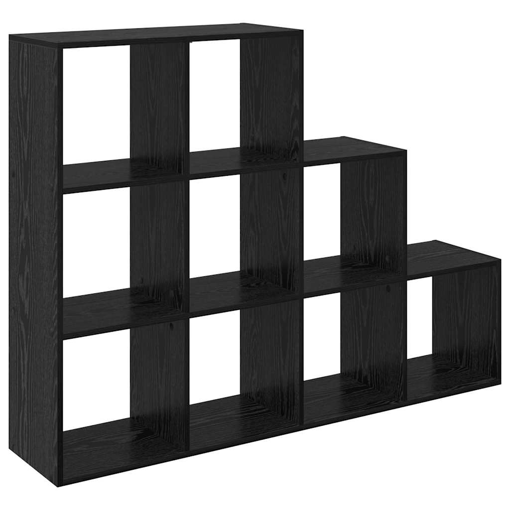 Room Divider Bookcase Black Oak 137.5 x 29 x 103.5 cm