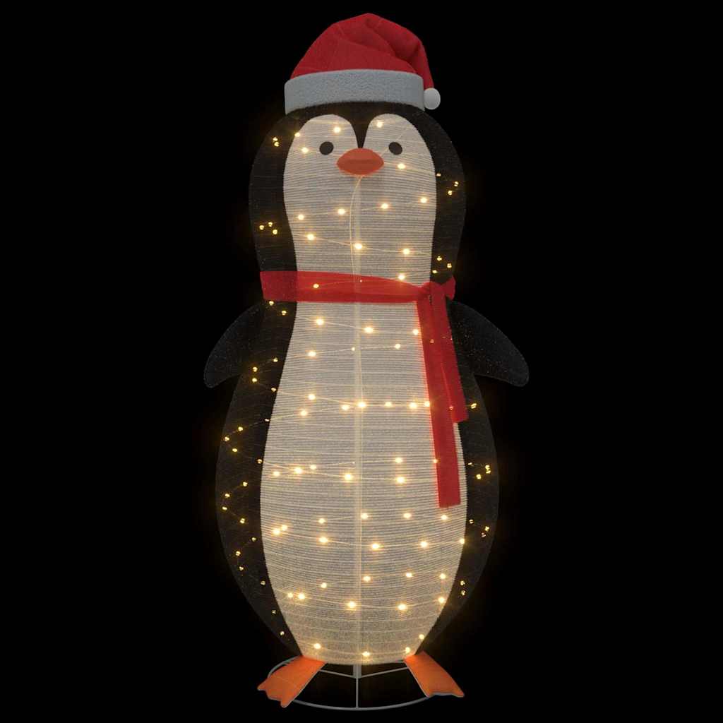Snow Penguin Figure with 600 LEDs Warm White 78 x 178 cm Fabric