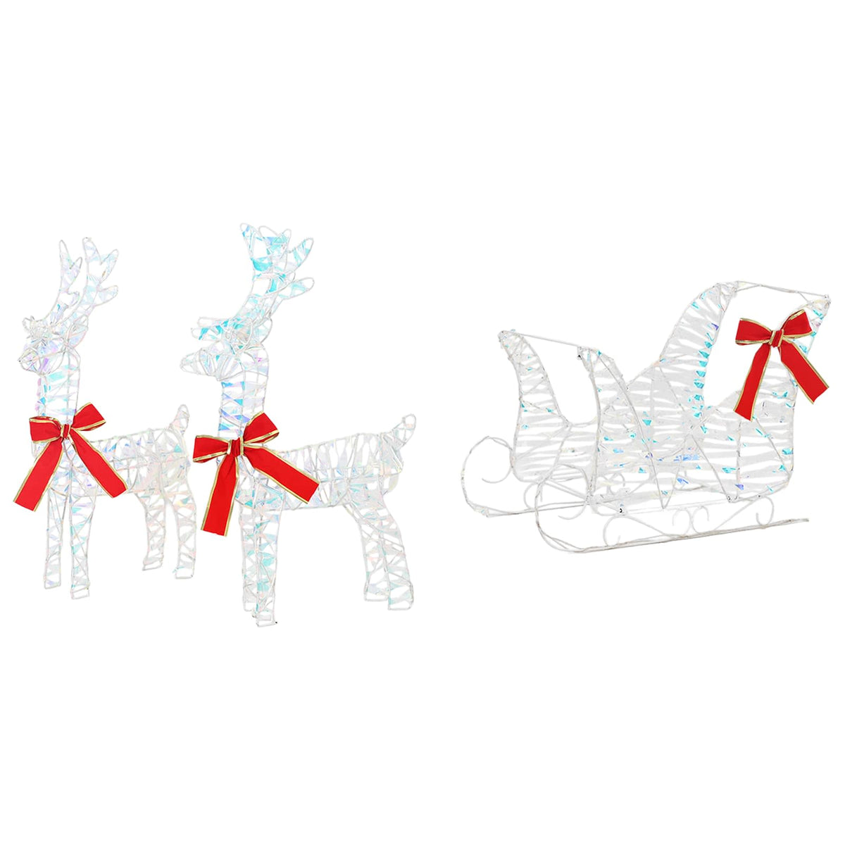 3D Christmas Reindeer with Sleigh LOVIISA 3 pcs