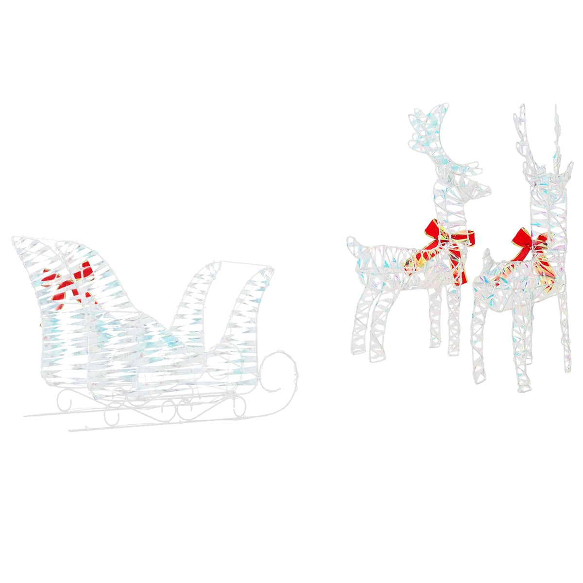 3D Christmas Reindeer with Sleigh LOVIISA 3 pcs