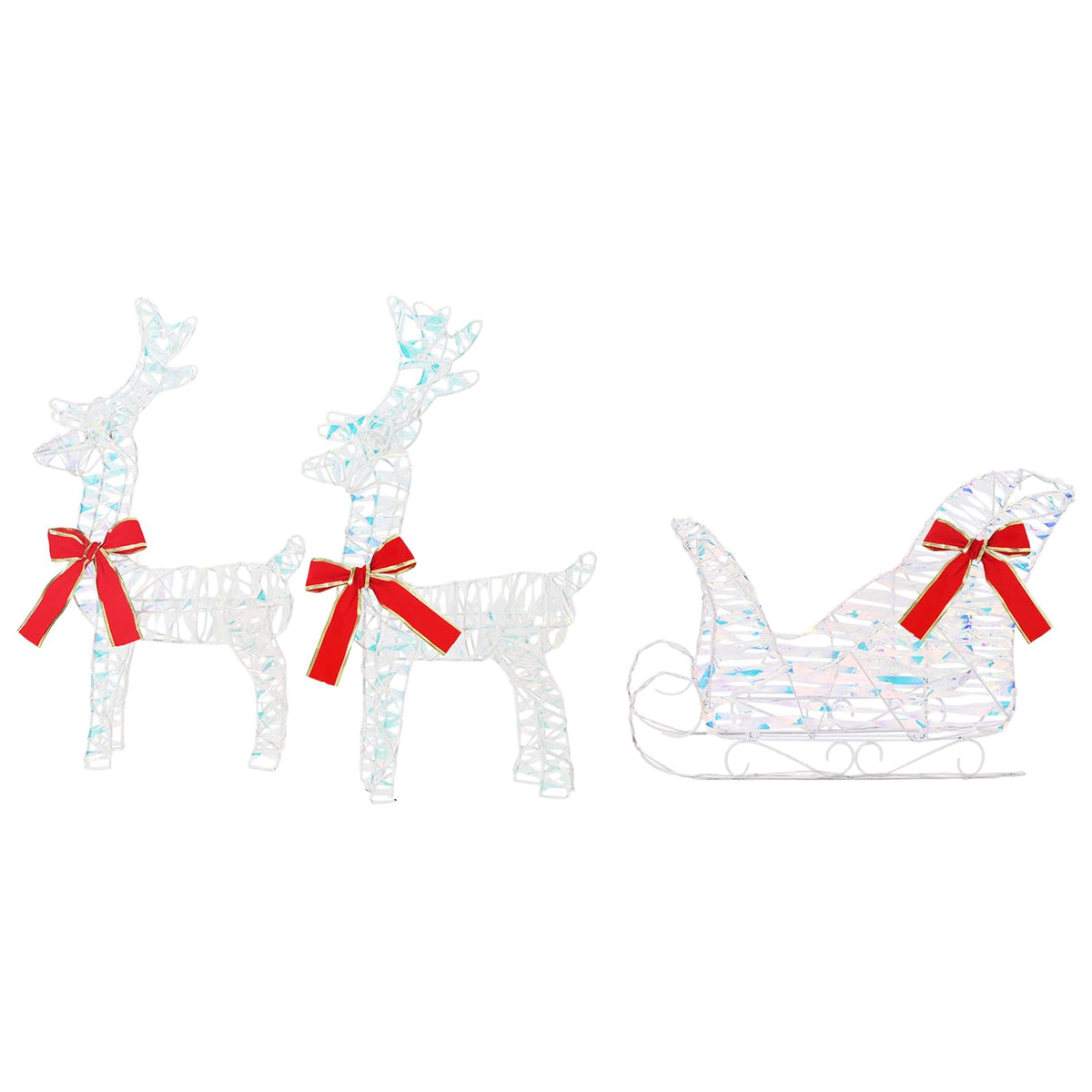 3D Christmas Reindeer with Sleigh LOVIISA 3 pcs