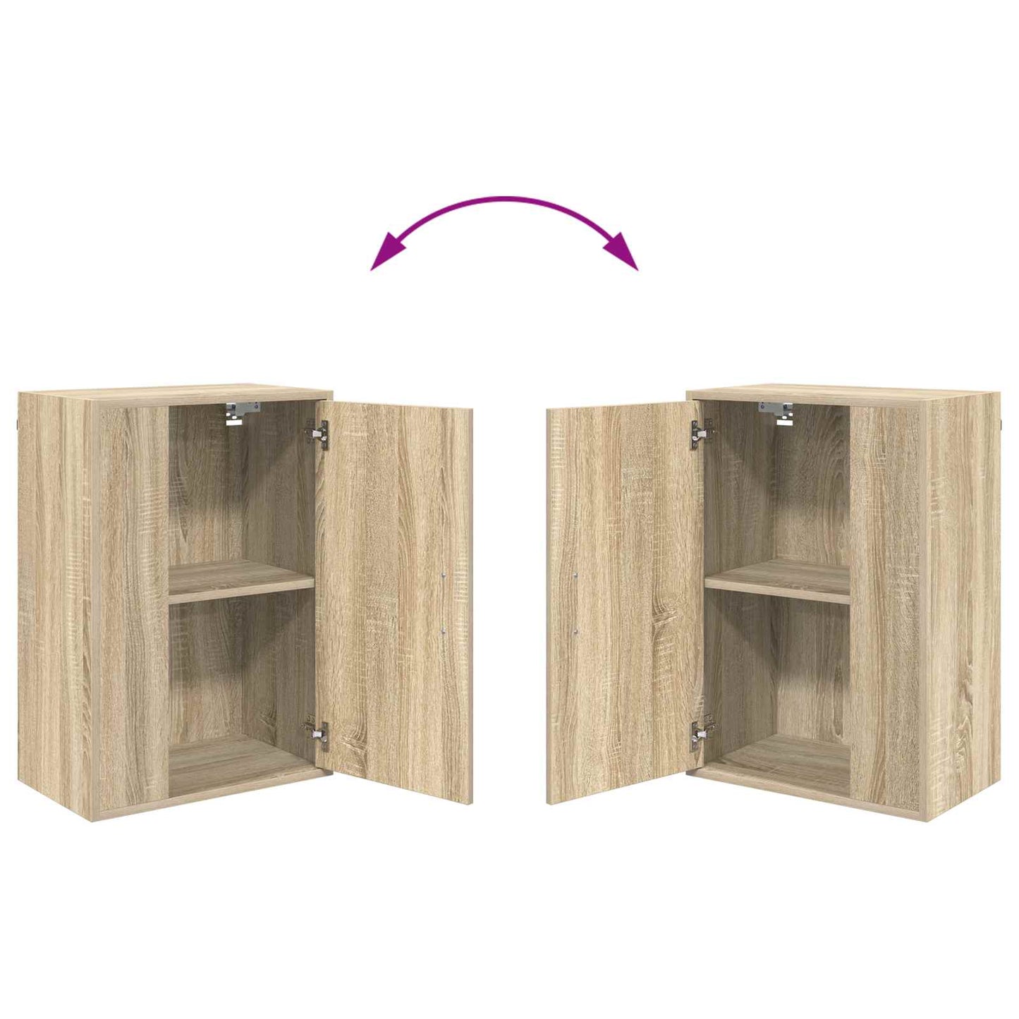 TV Cabinet Set Wall-mounted 4 pcs Sonoma Oak Engineered wood
