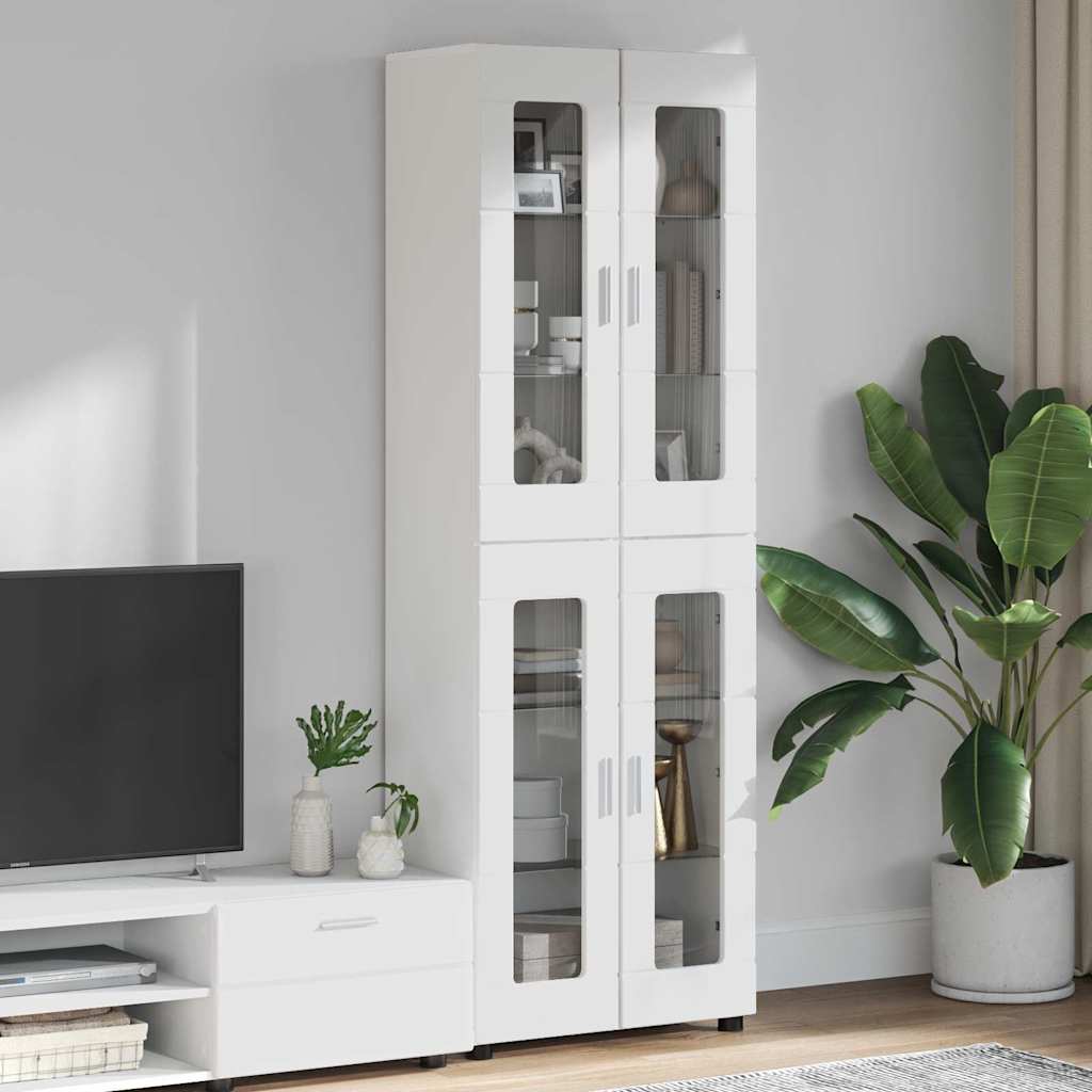 Highboard FLORIN White 60 x 35 x 182 cm Engineered Wood
