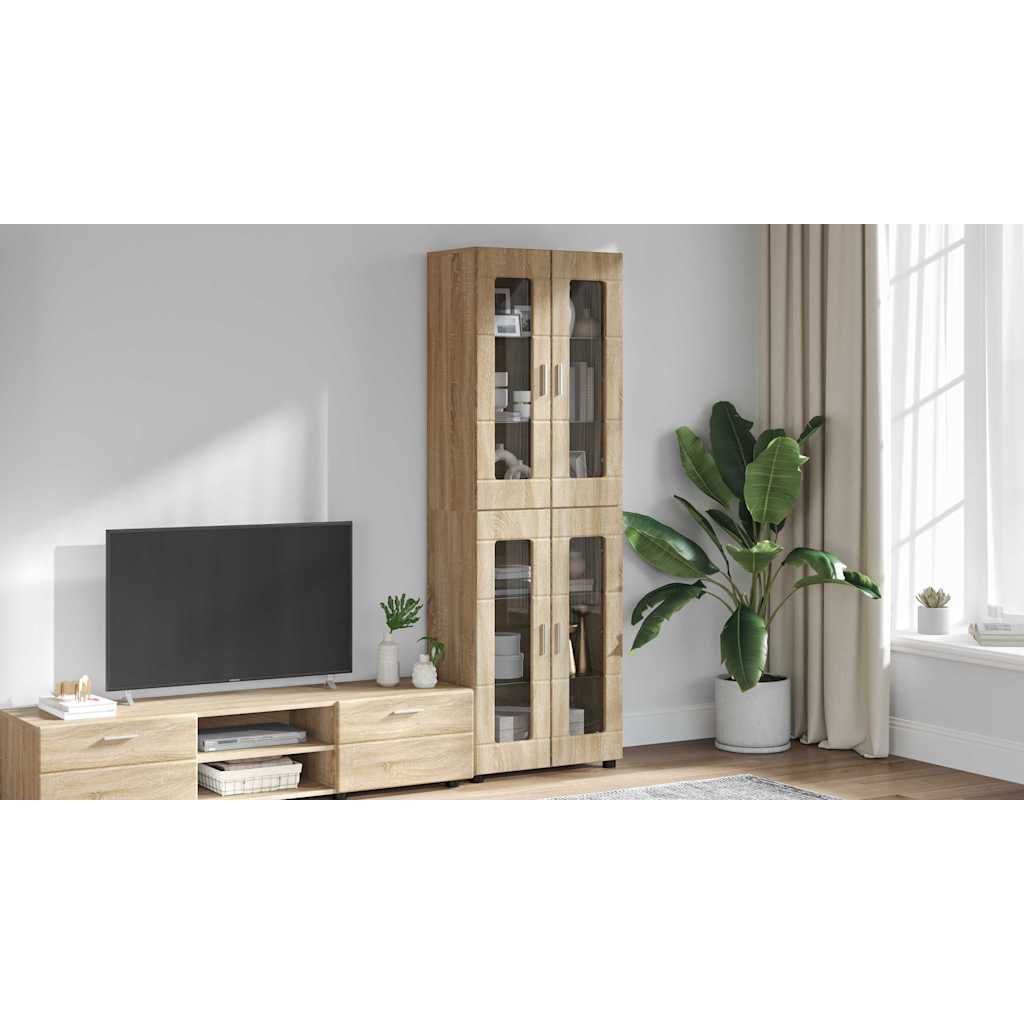Highboard FLORIN Sonoma Oak 60 x 35 x 182 cm Engineered Wood