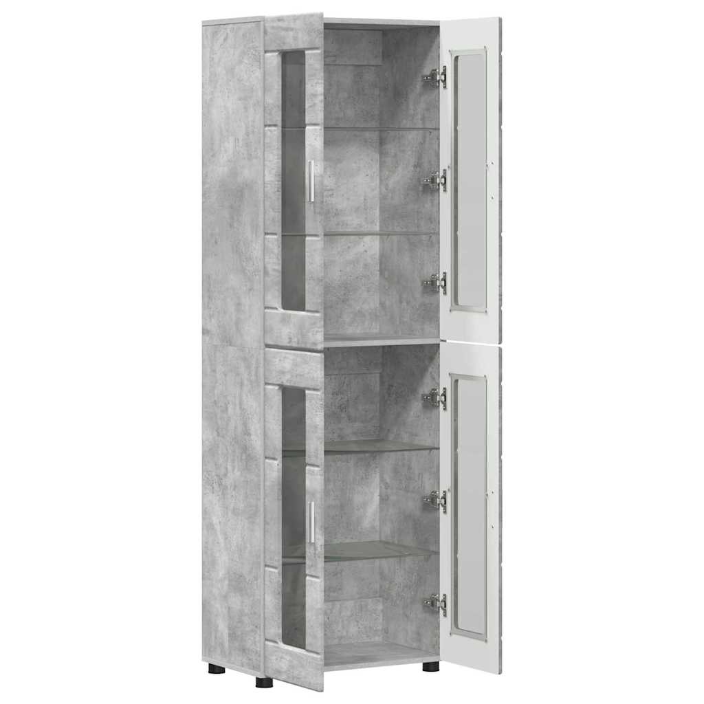 Highboard FLORIN Concrete Grey 60 x 35 x 182 cm Engineered Wood