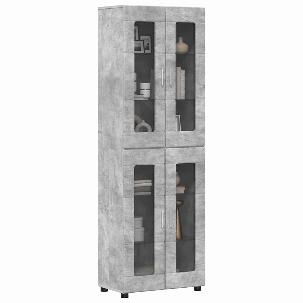 Highboard FLORIN Concrete Grey 60 x 35 x 182 cm Engineered Wood